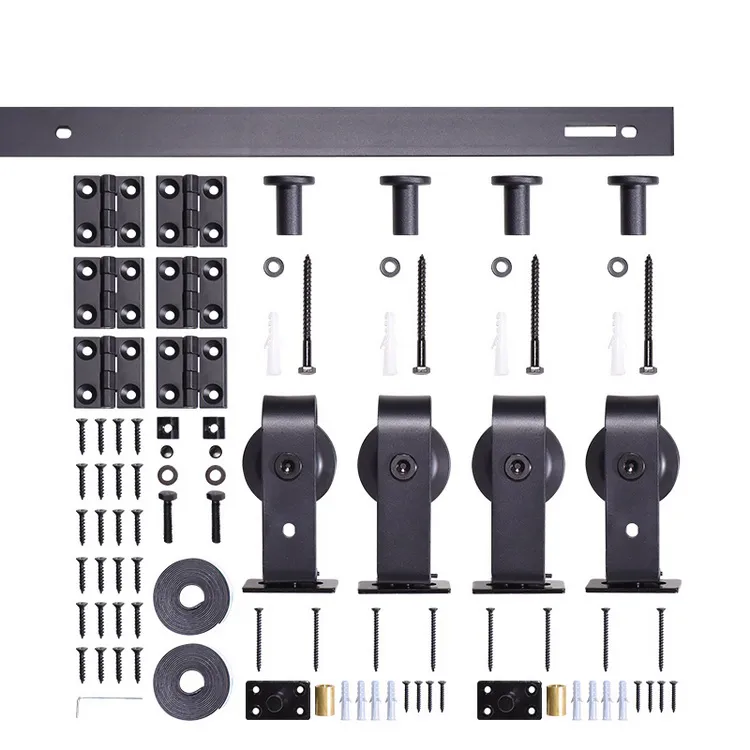 6.6FT Sliding Bifold Barn Door Hardware Kits Bifolding Door Hardware Set