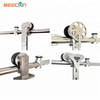 Rubber Sliding Door Wood Stainless Steel 304 Hanging Barn Door Hardware Kits