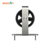 Satin Nickel Carbon Steel Big Wheel Sliding Barn Door Hardware Kit