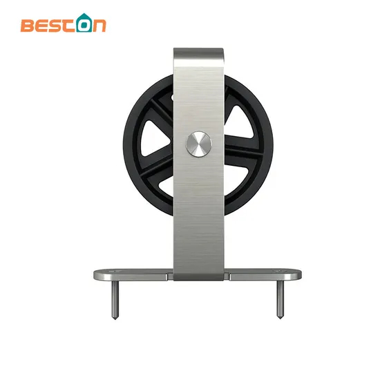 Satin Nickel Carbon Steel Big Wheel Sliding Barn Door Hardware Kit