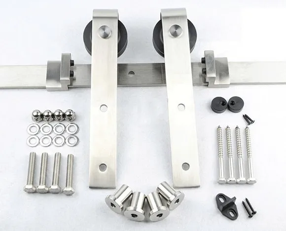 Stainless Steel 304 Wood Chrome Sliding Barn Door Hardware