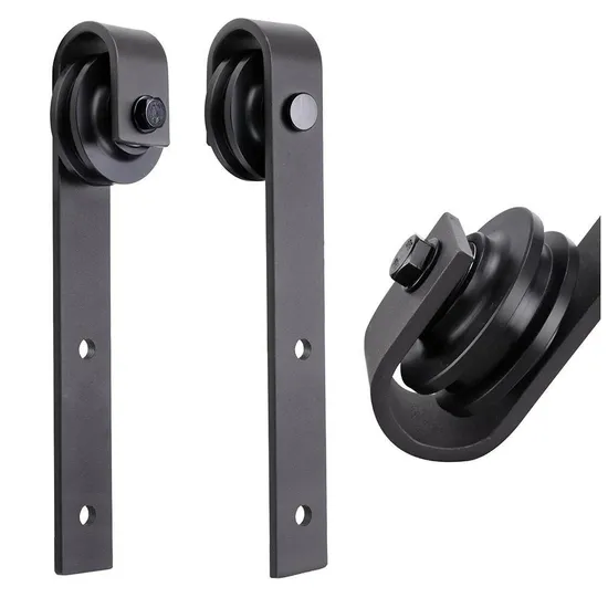 Wood Sliding Industrial Classic Strap Barn Door Hardware Kit