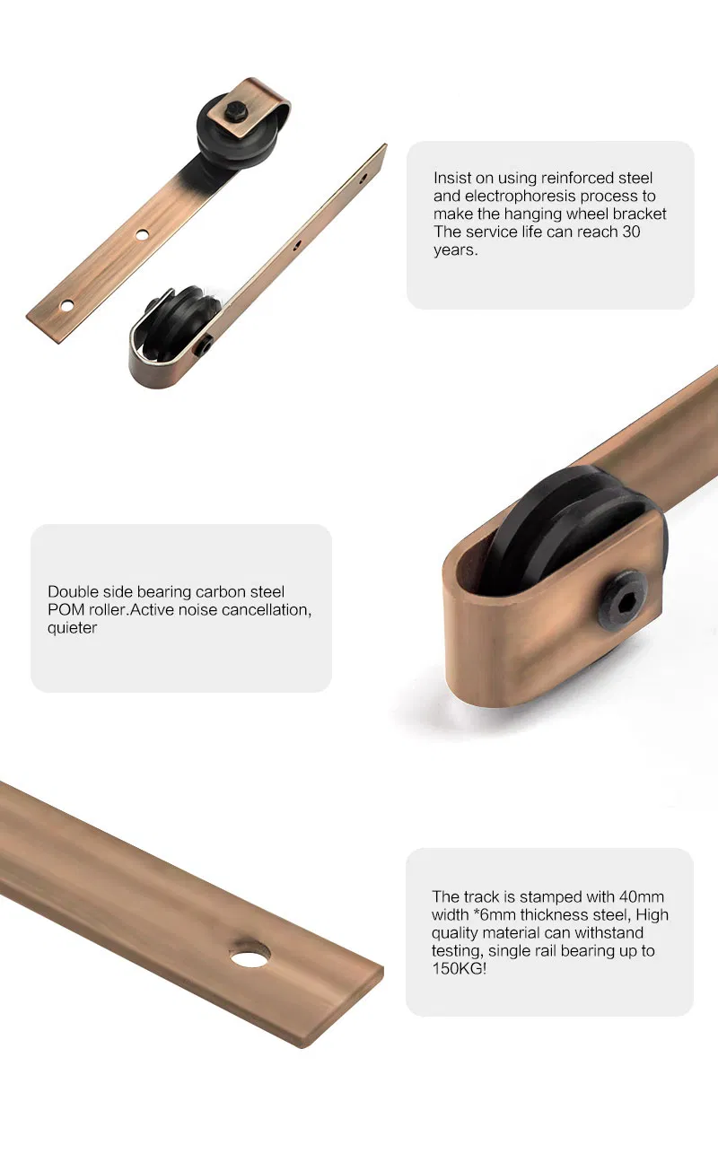 Antique Copper Barn Sliding Door Steel Hardware Hanger Rail Interior Barn Door