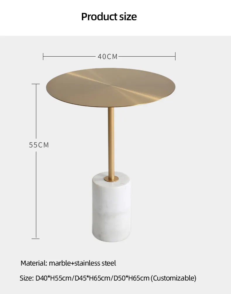 Coffee Table Balcony Living Room Small Round Table Marble