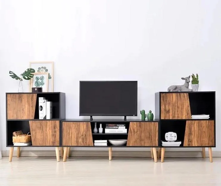 Living Room Wooden Storage Cabinet Maple TV Stand Cabinet Side Table