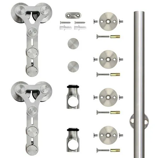 Stainless Steel Sliding System Barn Door Hardware for Wood Door
