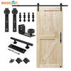 5 FT Sliding Barn Door Hardware Kit Set and Floor Guide