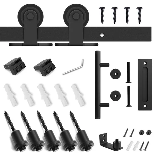 6FT Top Mount Sliding Barn Door Hardware Kit Whole Set