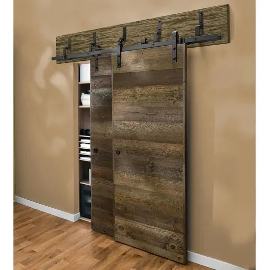 Double Track Bypass Sliding Barn Door Rails Double Barn Door Hardware Kits