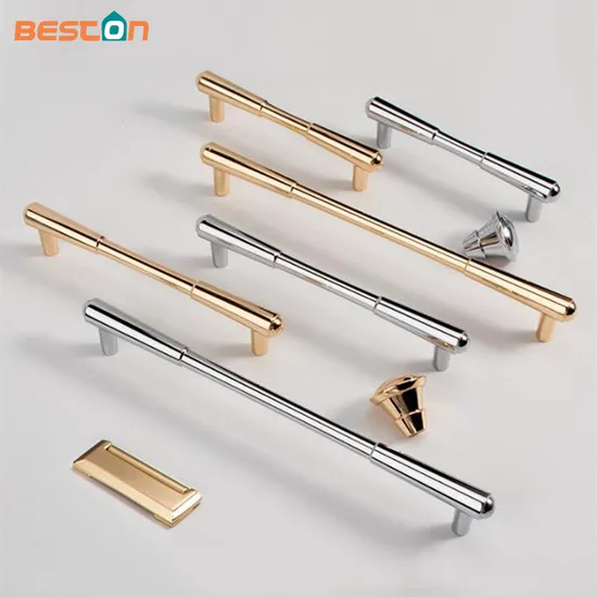 Zinc Alloy Kitchen Cabinet Handles Drawer Knobs Bright Chrome Furniture Handle