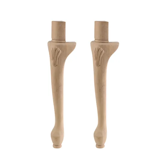 435mm Unfinished Carved Wood Furniture Cabinet Wooden Chairs Legs