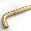 Aluminium Cabinet Hardware Furniture 128mm Brass Gold/Black Knurled Pull Handle