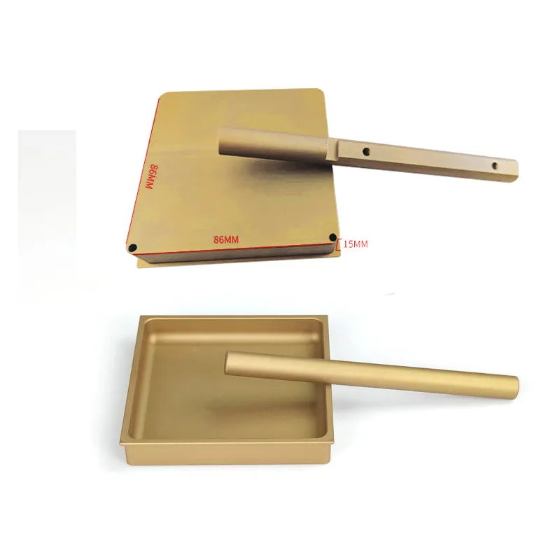 Aluminium Recessed Cabinet Square Handles Concealed Sliding Barn Door Wardrobe Pull Handle