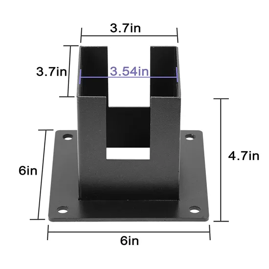 Stainless Steel 4X4 4-Way Right Angle Bracket, Pergola/Gazebo DIY Kit Hardware