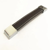 Hardware Kitchen Cabinet Solid Design 160mm Zinc Chrome + Leather Handle Pull