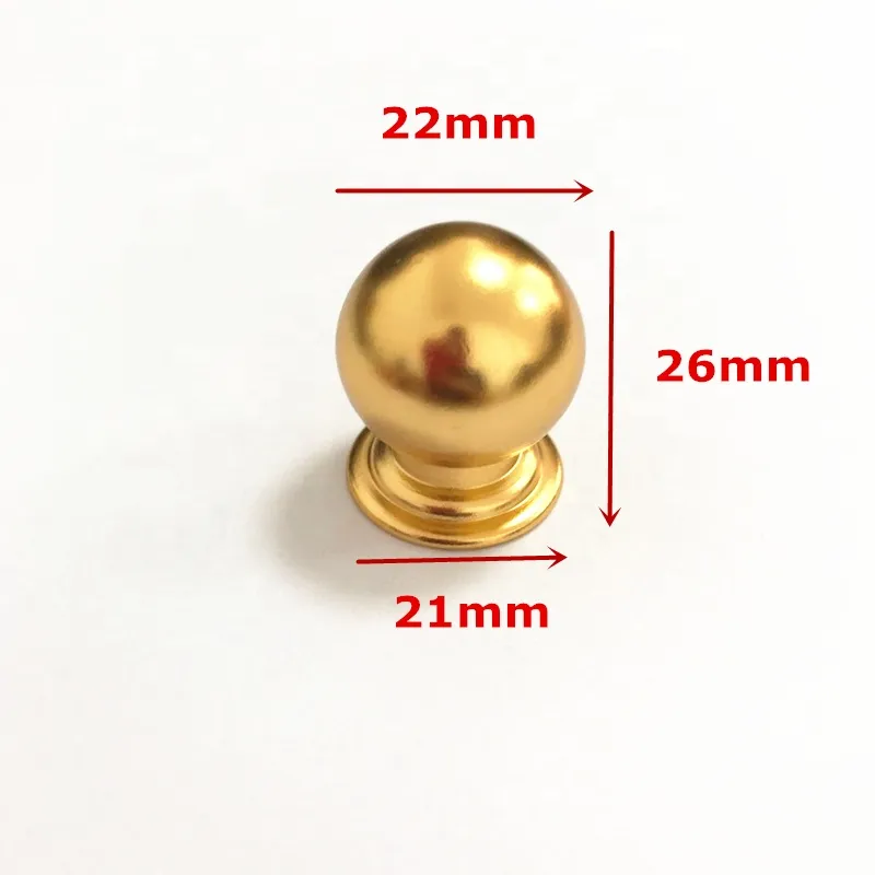 Brass Gold Stainless Steel Hollow Square Ball Finger Pull Knob