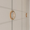 Furniture Wardrobe Door Handle Zinc Alloy Leather Cabinet Pull Cabinet Door Handle