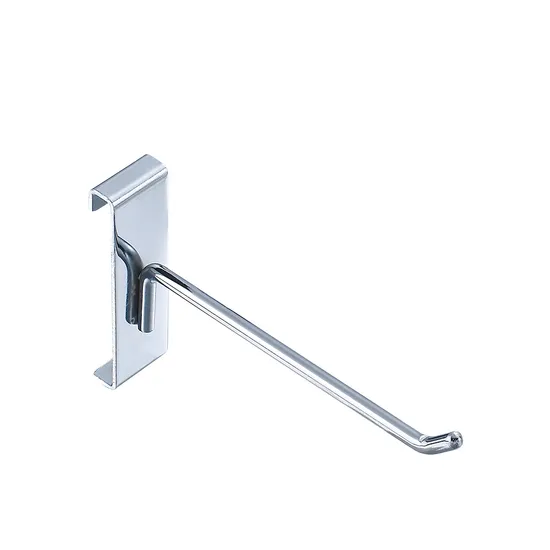Grid Panel Metal Garment Chrome Display Hook Slatgrid Peg Hooks