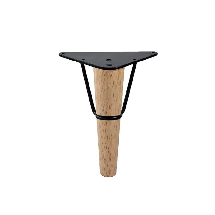 Wood Material Table Legs Furniture Sofa Wood Legs with Metal Frame