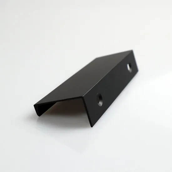 Modern Furniture Hardware Matt Black Hidden Kitchen Finger Edge Cabinet Pull Handles