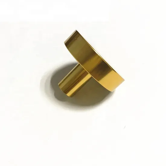 Small Round Gold Shiny Kitchen Cabinet Door Brush Brass Knob