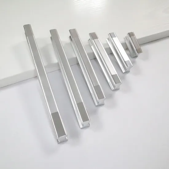 Furniture Hardware Aluminum Kitchen Cabinet Door Handle 64mm Silver Drawer Pull Handle