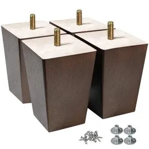 4PCS Antique Color Solid Wood Metal Furniture Legs Armchair Leg