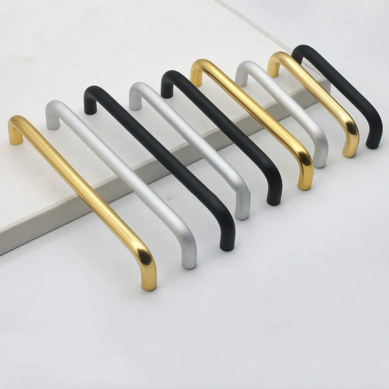 Curved Kitchen Drawer Handle Aluminum U Shape Handles