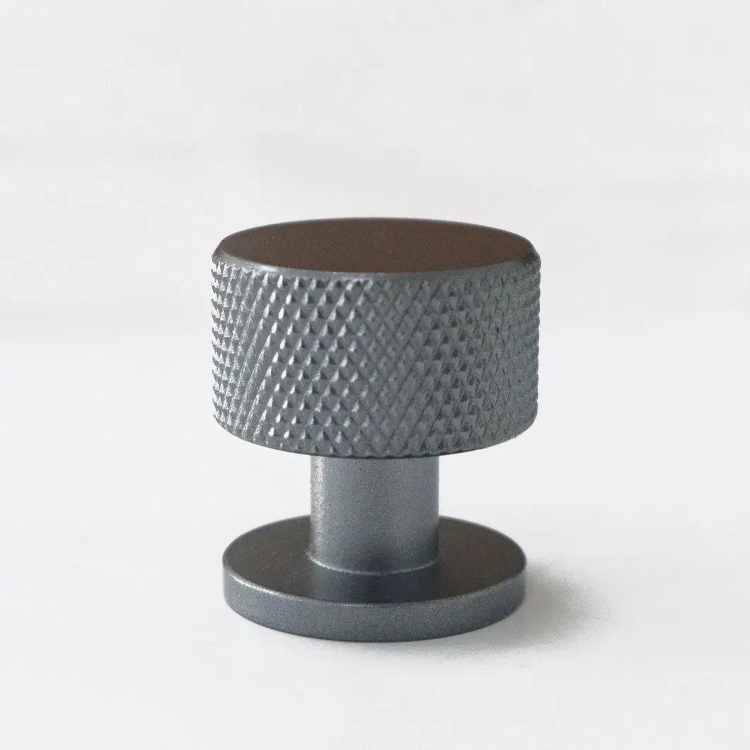 Furniture Cabinet Knobs Black Gold White Knurled Texture Drawer Pull Knob