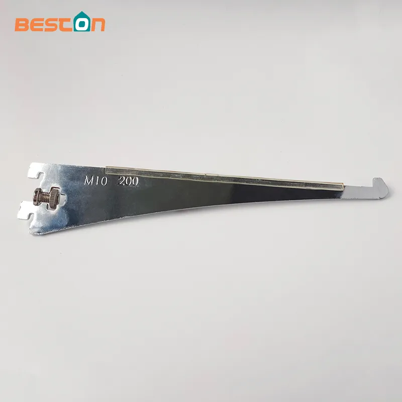 Shop Decoration Shelf Slotted Steel Brackets for Glass Support