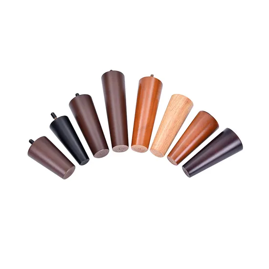 Furniture Accessories 12 Cm I-Tapered Rubber Wood Cabinet Legs