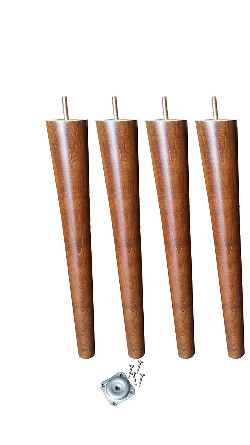 Solid Wood Stain 16 Inch Height Replacement Wooden Bar Chair Legs