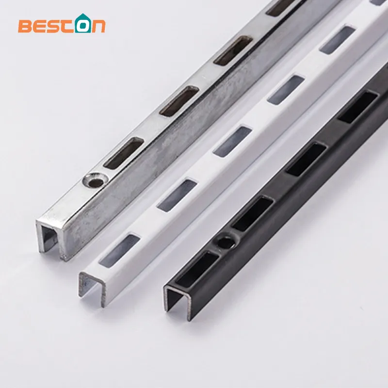 Metal AA Column with Holes Wall Mounting Single Slotted Channel Upright