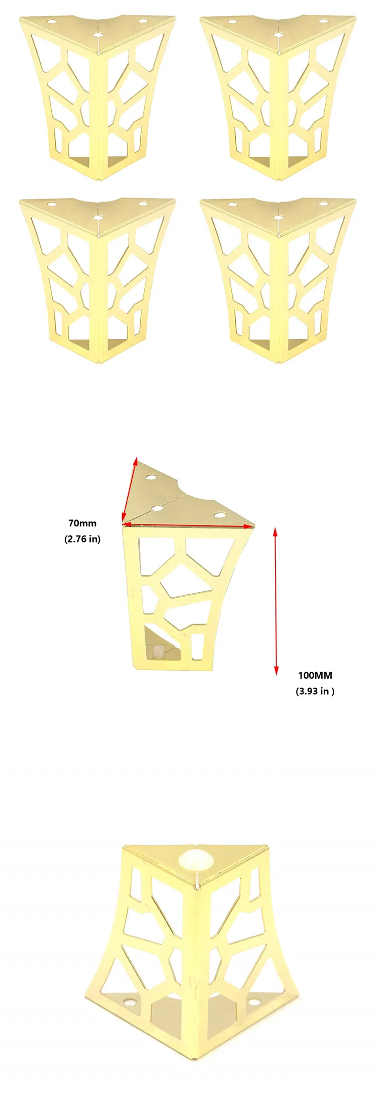 Modern Tapered Furniture Feet Support Metal Sofa Legs