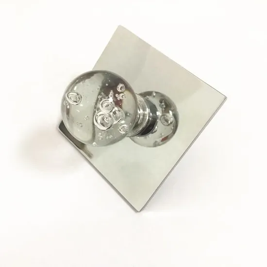 Zinc Furniture Hardware Style Crystal Glass Cabinet Drawer Chrome Knob