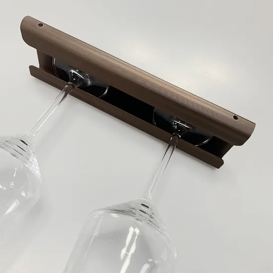 Wall Mounted Wine Glass Rack Aluminum Under Cabinet Wine Glasses Holder