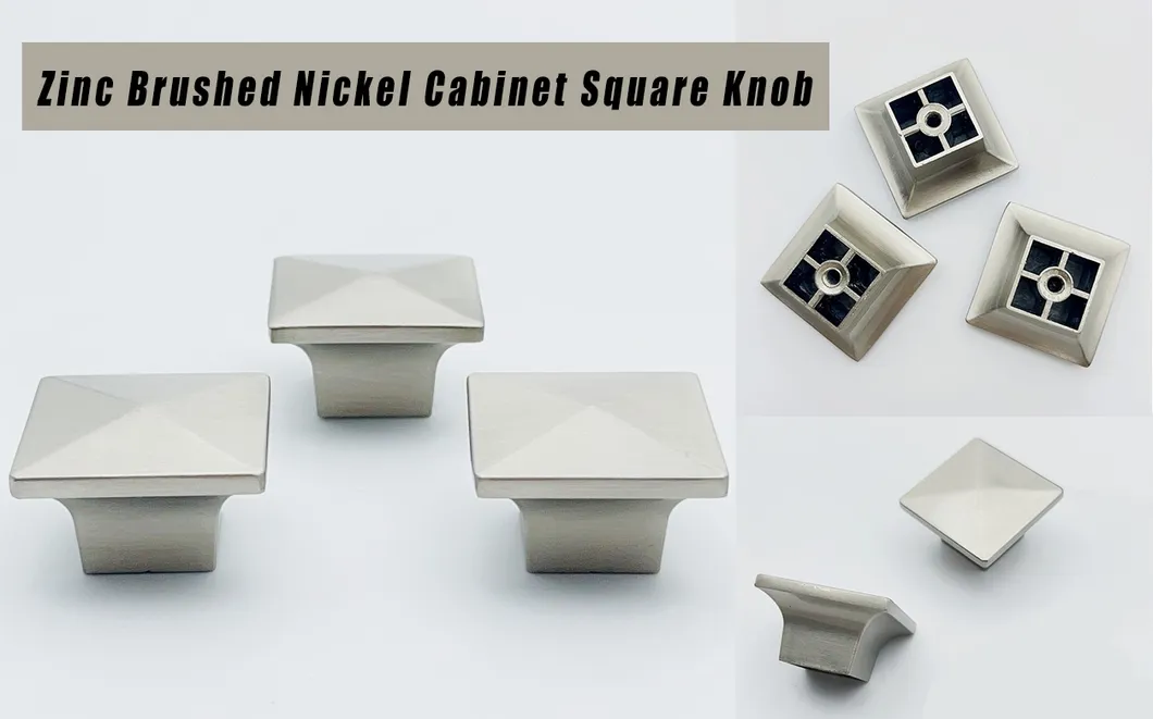 Brushed Nickel Kitchen Cabinet Drawer Knobs Zinc Square Cabinet Knobs Dresser Drawers
