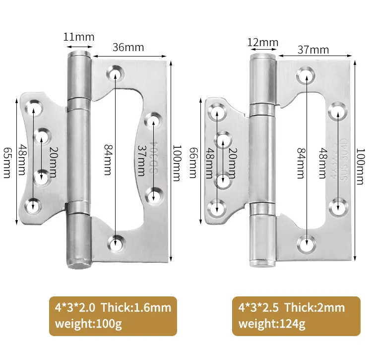 Kitchen Furniture Stainless Steel Butt Hinge