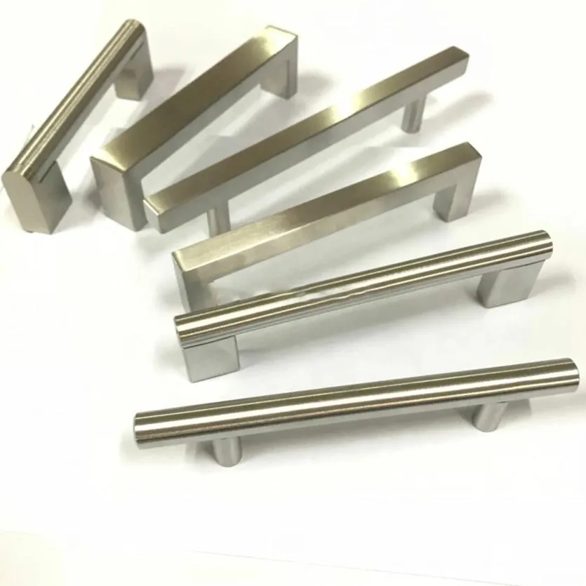 Stainless Steel Rounded T-Bar Pull Cabinet Handle Cupboard Hardware Drawer Dresser Pull