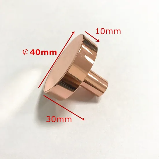 Round 40mm Diameter Kitchen Bathroom Cabinet Brass Gold Drawer Pull Handle Knob