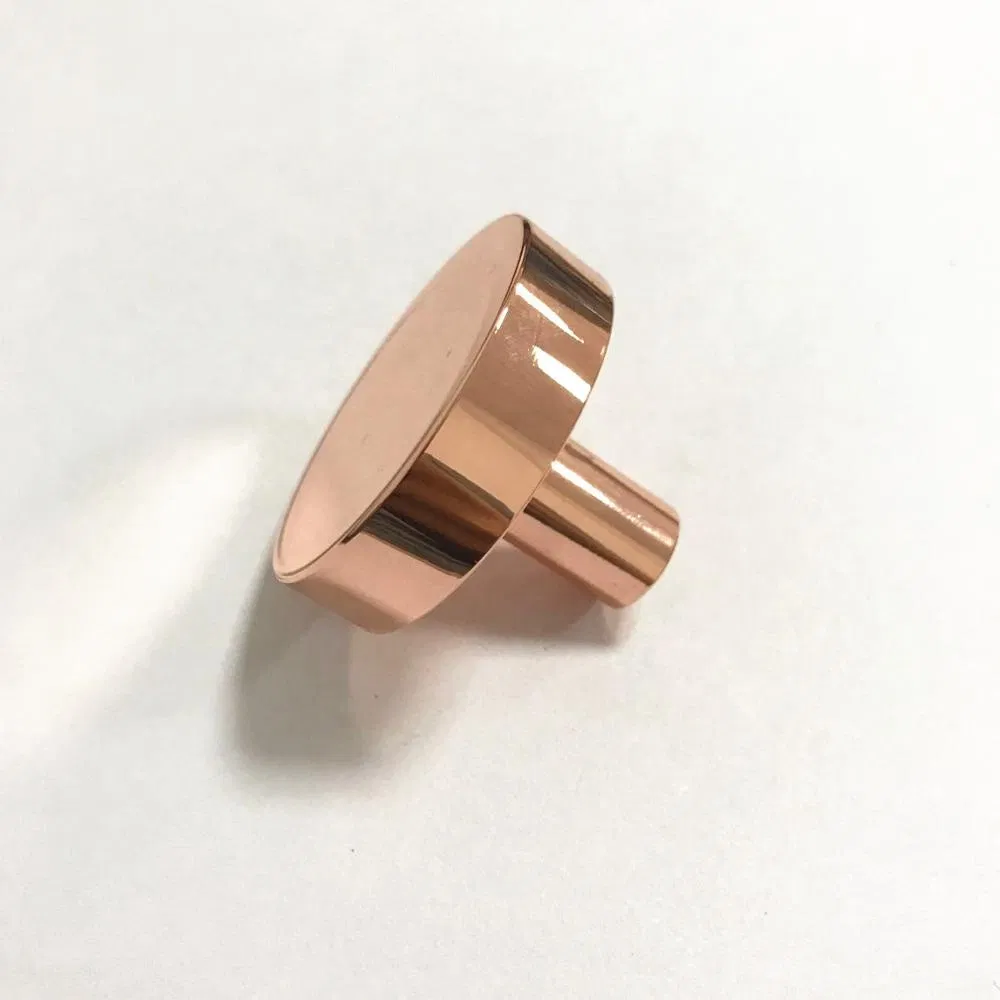 Round 40mm Diameter Kitchen Bathroom Cabinet Brass Gold Drawer Pull Handle Knob