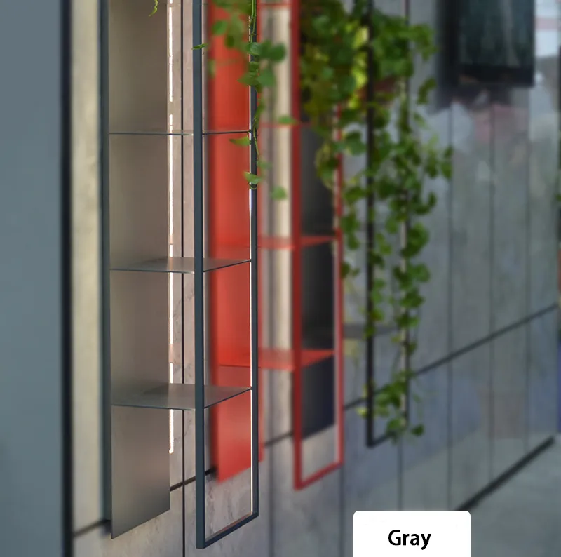 Wall Mount Floating Shelves Living Room 5 Tier Shelf with LED Lights