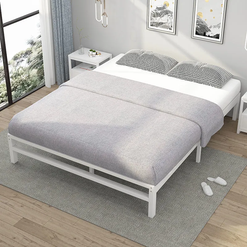 Steel Slat Foundation Hotel Home Metal Platform Base Assembly Queen Size Bed