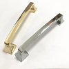 Kitchen Bathroom Bedroom Decoration Chrome Plate Cabinet Drawer Brass Gold Zinc Handle