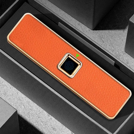 Smart Biometric Leather Hidden File Cabinet Lock Electronic USB Rechargeable Drawer Locks
