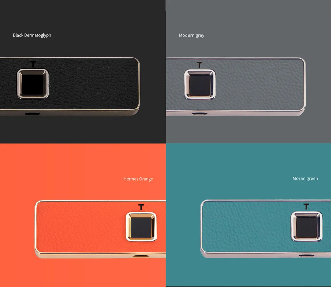 Smart Biometric Leather Hidden File Cabinet Lock Electronic USB Rechargeable Drawer Locks