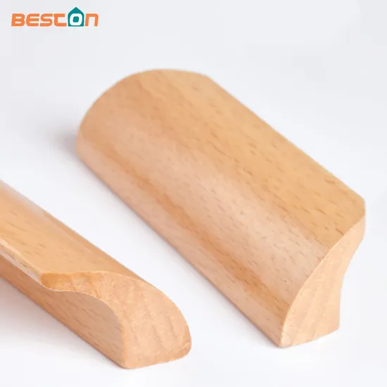 Wood Solid Furniture Pulls Handles Painted Smoothly Cupboard Closet Drawer Wooden Handle