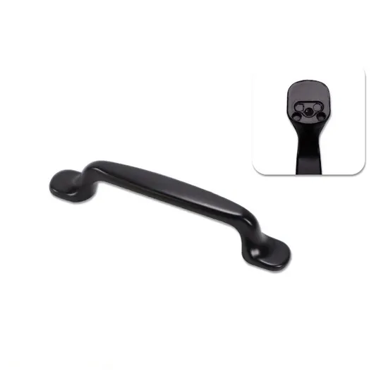 Zinc Alloy Kitchen Black Cabinet Handle Furniture Drawer Handles and Knobs