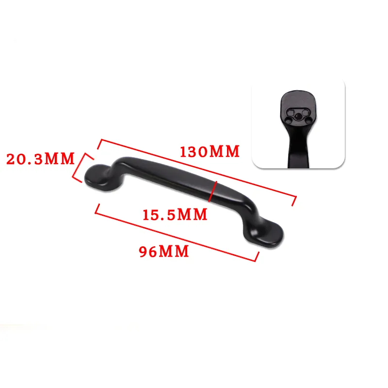 Zinc Alloy Kitchen Black Cabinet Handle Furniture Drawer Handles and Knobs
