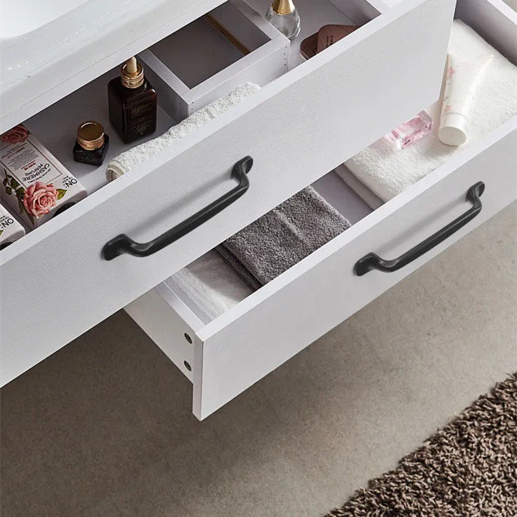 Kitchen Cupboard Drawer Handles Knob Pull Handle Black Furniture Bin Cup Handle